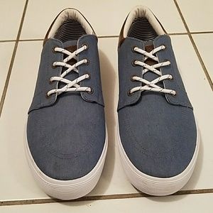 St. John's Bay Bryce Blie Denim Lace-Up Shoes -NEW